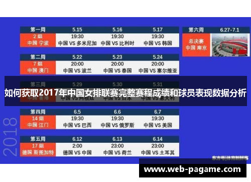 如何获取2017年中国女排联赛完整赛程成绩和球员表现数据分析